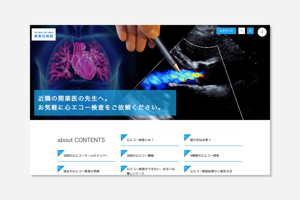 新東京病院_心エコー検査LP